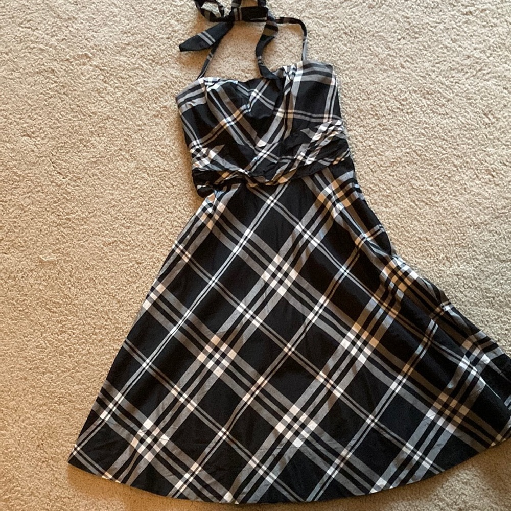 Black and white plaid sundress